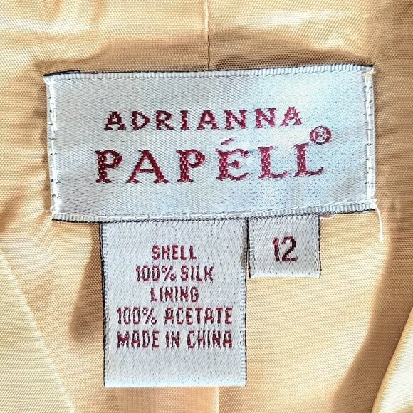Adrianna Papell Butter Yellow Silk Jacket - Picture 5 of 6